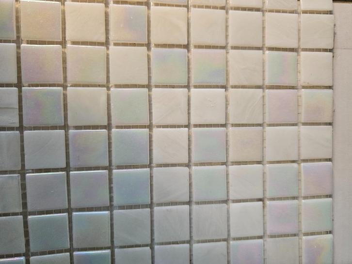 Mozaiktegel glas parelmoer glanzend, Doe-het-zelf en Verbouw, Tegels, Nieuw, Overige typen, Overige materialen, 20 tot 40 cm, 20 tot 40 cm