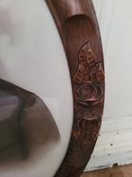 Antieke ovale houten lijst met glas en foto, Huis en Inrichting, Woonaccessoires | Lijsten, Heikant 21 Kaatsheuvel, Minder dan 50 cm