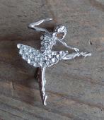Vintage ballerina broche, Ophalen of Verzenden, Zo goed als nieuw, Zilver, Overige materialen