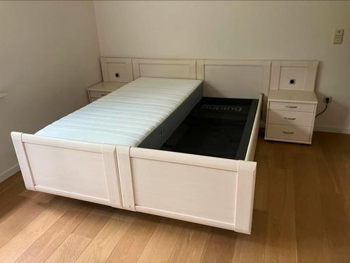 Seniorenbed Auping 160x200, Huis en Inrichting, Slaapkamer | Bedden, Gebruikt, Tweepersoons, 160 cm, 200 cm, Hout, Crème, Verstelbaar