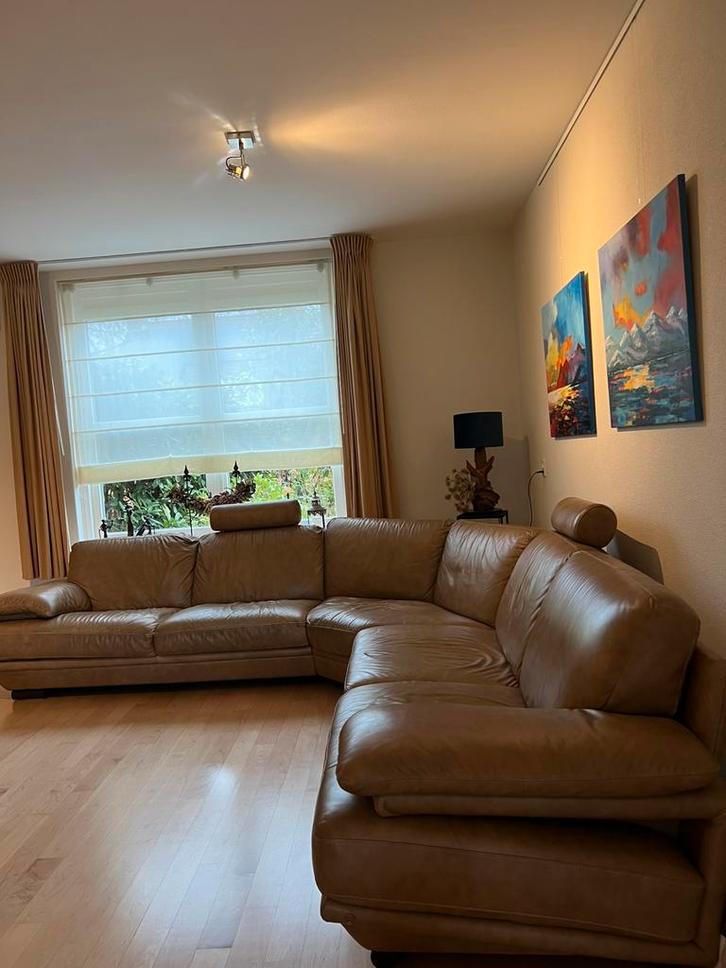 Natuzzi Hoekbank, Huis en Inrichting, Banken | Bankstellen, Gebruikt, Vierpersoons of meer, Ophalen