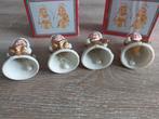 4 wit gouden engeltjes kerstklokjes angels kerst, Diversen, Kerst, Ophalen of Verzenden, Zo goed als nieuw