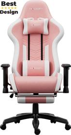 Gamestoel - Gaming Chair - Roos-Max Gewicht 150 kg, Ophalen, Gaming bureaustoel, Nieuw, Roze