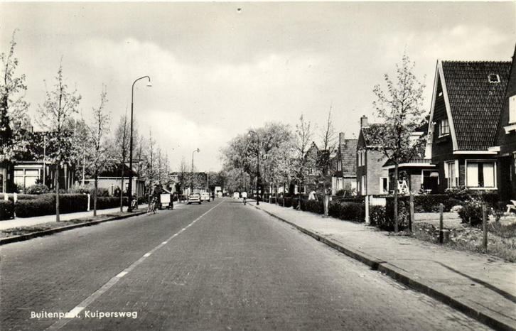 Buitenpost, Kuipersweg - auto fietsers - ongelopen, Verzamelen, Ansichtkaarten | Nederland, Ongelopen, Noord-Brabant, Voor 1920