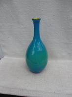 GROTE Murano blauw-groen fles vaas jaren 70
