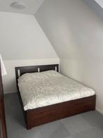 Bed met matras – 160x200 cm (IKEA), Huis en Inrichting, Slaapkamer | Bedden, Ophalen, Wit, Tweepersoons, Zo goed als nieuw