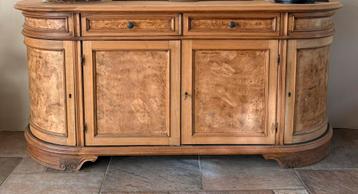 Antiek dressoir | wortelnotenhout | halfronde deurtjes beschikbaar voor biedingen