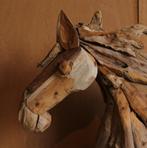 Teak houten dieren, beelden houtsnijwerk paard olifant vogel, Ophalen of Verzenden