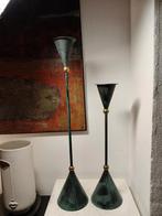 1916 Vintage Christian Beaumont Kandelaars - Memphis Stijl, Huis en Inrichting, Gebruikt, 25 tot 50 cm, Ophalen of Verzenden, Metaal