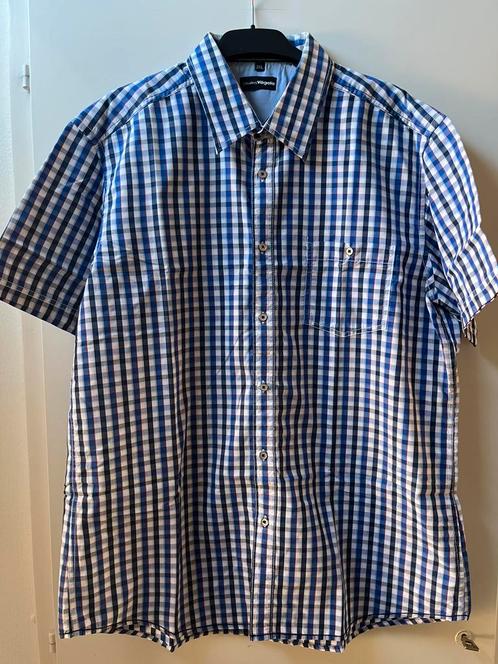 Maat XXL Charles Vögele overhemd korte mouw kobalt geruit, Kleding | Heren, Overhemden, Zo goed als nieuw, Overige halswijdtes