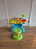 Vtech drumstel met stoel, Kinderen en Baby's, Speelgoed | Babyspeelgoed, Ophalen, Zo goed als nieuw, Overige typen, Met geluid
