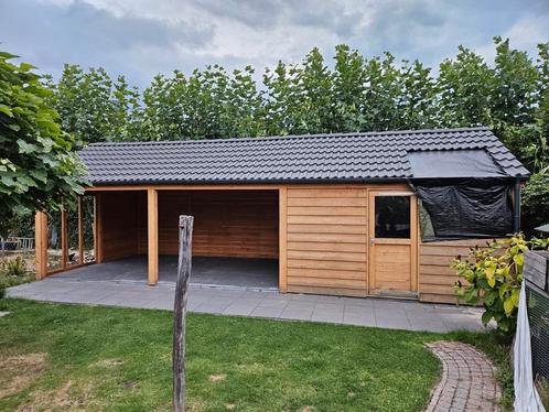 Douglas Tuinhuis 10 x 4 meter, Tuin en Terras, Tuinhuizen, Gebruikt, Tuinhuis, Hout, 500 cm of meer, 200 tot 400 cm, Ophalen