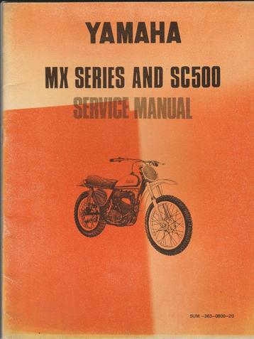 Yamaha MX series + SC500 service manual (3897z) beschikbaar voor biedingen