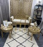 Luxe Feestbank - Gouden Decoratie, 150 tot 200 cm, Tweepersoons, 75 tot 100 cm, Ophalen of Verzenden