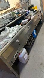 Professionele Bakwand met grillplaat en frituur, Ophalen, Fornuis, Frituur en Grillen