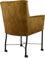 Armstoel London met wielen stof touche me citrine quarz | We, Huis en Inrichting, Stoelen, Modern design, Overige kleuren, Nieuw
