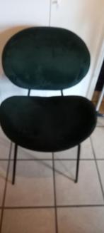 Groene velvet eetkamerstoel zgan, Huis en Inrichting, Stoelen, Ophalen, Overige kleuren, Stof, Zo goed als nieuw