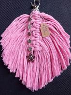 Macrame veer, macrame hanger met bergkristal kralen, Ophalen of Verzenden, Nieuw