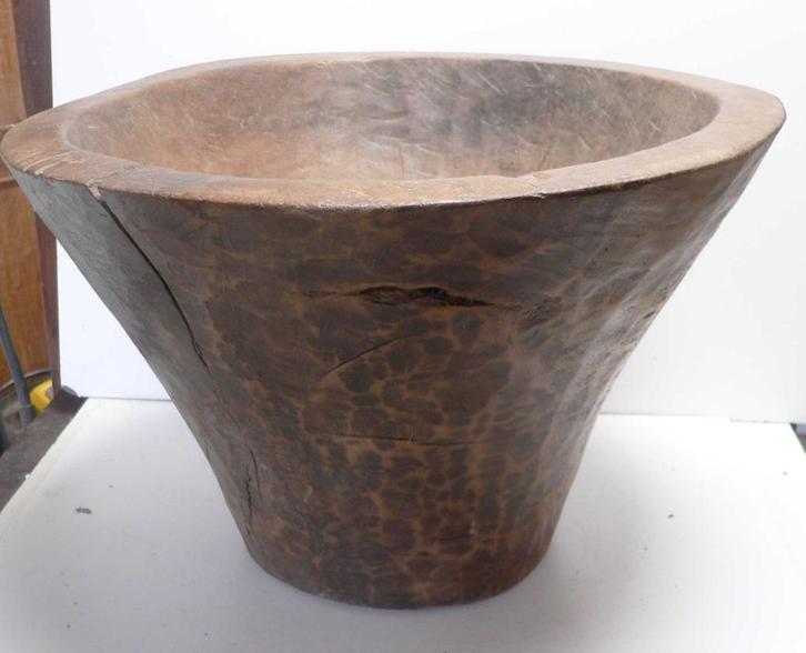 Geleefd hout VIJZEL bak VZ2 kom schaal pot vaas landelijk, Antiek en Kunst, Antiek | Woonaccessoires, Ophalen of Verzenden