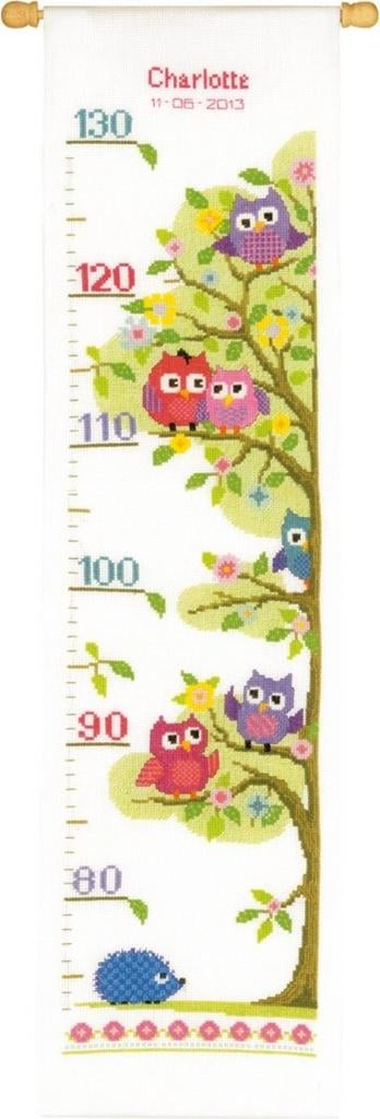 Vervaco borduurpakket groeimeter uiltjes, Ophalen of Verzenden, Nieuw, Borduurpakket