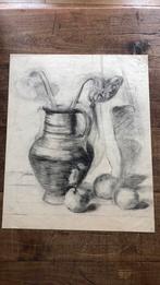 Oude houtskool tekening, Antiek en Kunst, Ophalen of Verzenden