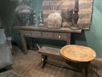 Landelijk stoer fauteuil bank tafel kast bed slaapkamer oud, Ophalen of Verzenden