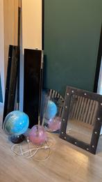 Diverse spullen - Wereldbol, lamp, spiegels, Ophalen, Minder dan 50 cm, Gebruikt, Minder dan 100 cm