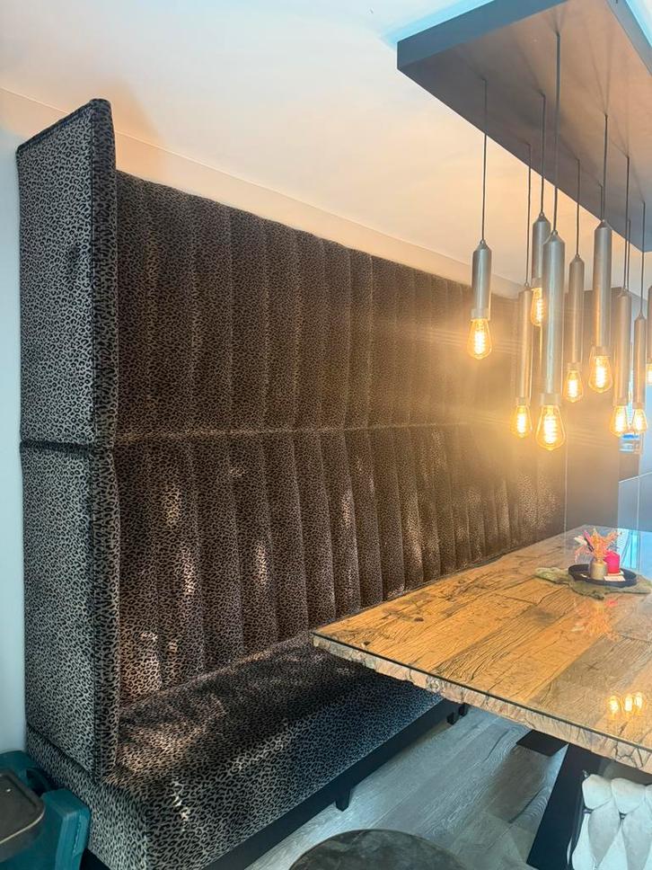 Luxe Custom Made Designbank – 3.50m breed – Uniek & Stijlvol, Huis en Inrichting, Banken | Bankstellen, Gebruikt, Rechte bank