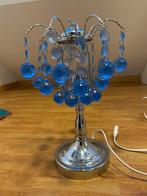 Vintage blauw kristallen lampje, Huis en Inrichting, Ophalen of Verzenden, Vintage, Minder dan 50 cm