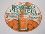 Origineel Oud Etiket Limonadesiroop ORANCIA J. Otter Alkmaar, Ophalen