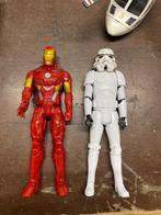 2 Hasbro Action Figures, Storm Trooper en Iron Man, Verzamelen, Poppetjes en Figuurtjes, Ophalen of Verzenden, Gebruikt