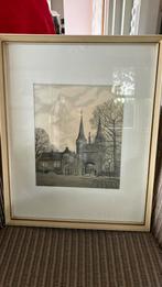 Oostpoort Delft potloodtekening, Antiek en Kunst, Ophalen