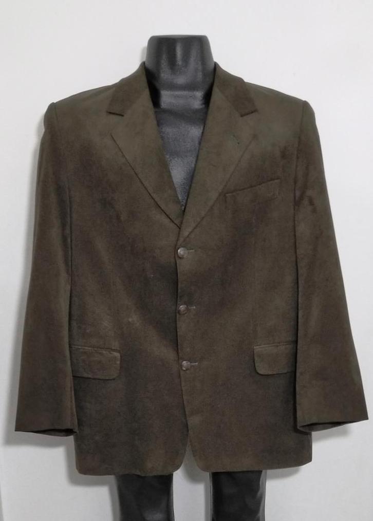 Mosgroen colbert van (mosso) orginele alcantara van Desch, Kleding | Heren, Kostuums en Colberts, Zo goed als nieuw, Maat 52/54 (L)