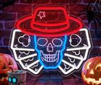 LED lamp neon stijl Skull Poker (36x30cm), Ophalen of Verzenden, Nieuw, Lichtbak of (neon) lamp