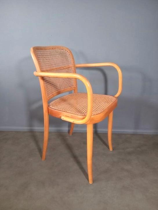 Thonet Ligna stoeltje beukenhout webbing 60s Vintage, Huis en Inrichting, Stoelen, Gebruikt, Eén, Bruin, Ophalen