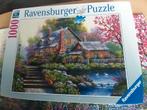 Ravensburger Puzzel 1000 Cottage, Ophalen of Verzenden, 500 t/m 1500 stukjes, Zo goed als nieuw