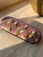 Handbeschilderde brillenkoker met Botanical Purple ByJ&S, Ophalen of Verzenden, Nieuw