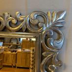 Barok spiegel - houten lijst - zilver - 90 x 80 cm-TTM Wonen, Www.ttmwonen.nl, Nieuw, Ophalen of Verzenden, Info@ttmwonen.nl