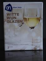 10 kristallen witte wijnglazen van AH, model Bourgogne, Ophalen, Glas of Glazen, Effen, Glas