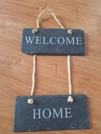 'Welcome Home' bord van leisteen, Huis en Inrichting, Woonaccessoires | Tekstborden en Spreuken, Ophalen of Verzenden, Zo goed als nieuw