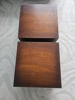 Vintage bijzettafels 50x50, Ophalen, Gebruikt, Laminaat