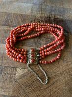 Antiek Koraal Kralen Armband met gouden slot, Sieraden, Tassen en Uiterlijk, Armbanden, Overige materialen, Gebruikt, Ophalen of Verzenden