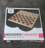 Houten damspel, Hobby en Vrije tijd, Gezelschapsspellen | Bordspellen, Ophalen of Verzenden, Zo goed als nieuw