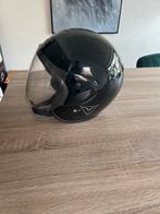 Zwarte Scooterhelm - Gebruikt, Fietsen en Brommers, Brommerhelmen, Ophalen of Verzenden, Gebruikt, Medium