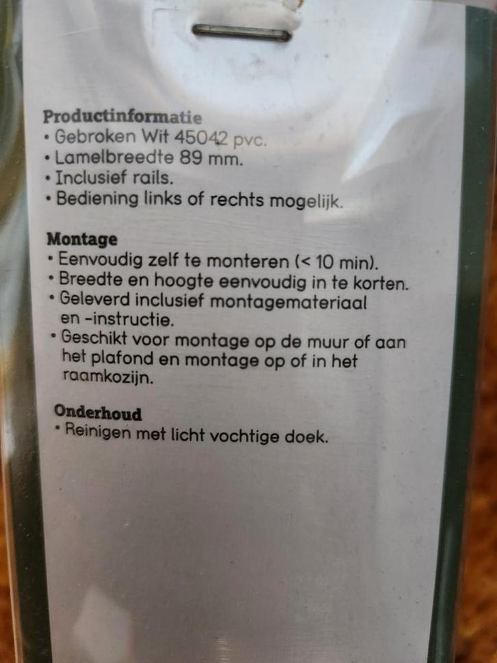Verticale Lamellen Wit 150-180cm Leen Bakker, Huis en Inrichting, Stoffering | Gordijnen en Lamellen, Nieuw, 150 tot 200 cm, 150 tot 200 cm