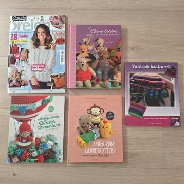 Haak/Breiboeken / Magazine en Diverse garens beschikbaar voor biedingen