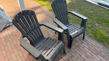 Plastic Tuinstoelen - Goede Staat! beschikbaar voor biedingen