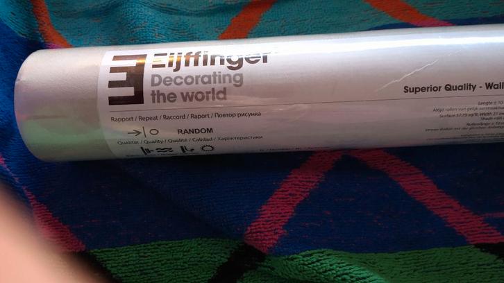 Eijffinger behang 2 rollen, Huis en Inrichting, Stoffering | Behang, Wit, Beige, 75 m² of meer, Ophalen