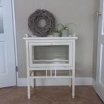 Antiek, brocante kast, theekastje, vitrine + dienblad, Antiek en Kunst, Ophalen