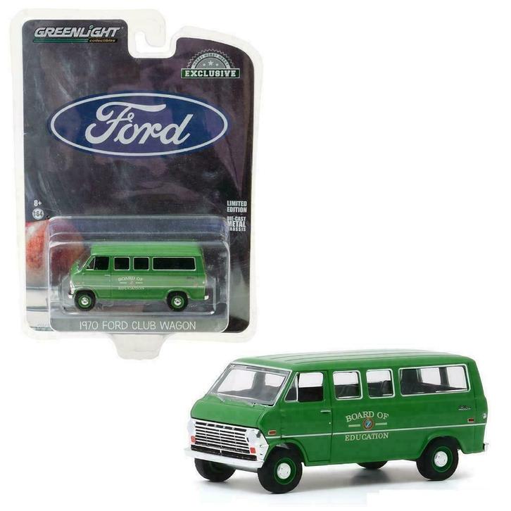 1970 Ford Club Wagon van Greenlight 1/64 Board of Education, Hobby en Vrije tijd, Modelauto's | Overige schalen, Nieuw, Auto, Ophalen of Verzenden